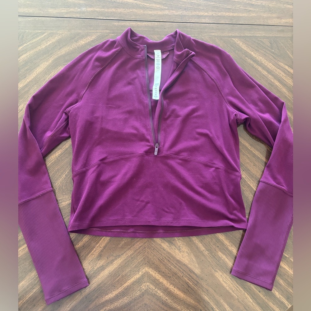 LULULEMON athletica Plum Half-Zip Sweatshirt